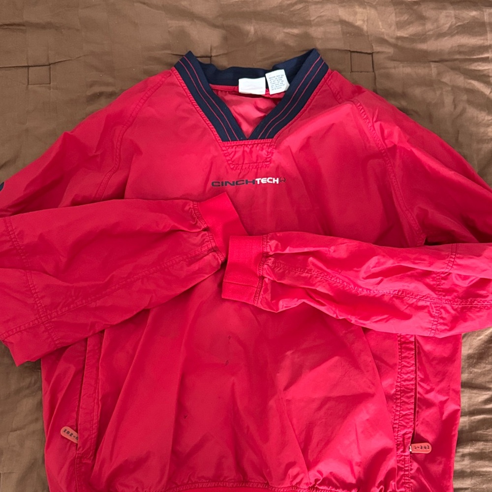 Vintage Cinch Red Nylon Jacket